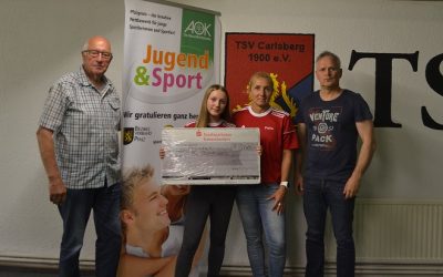 TSV Carlsberg mit AOK-Gesundheitspreis ausgezeichnet