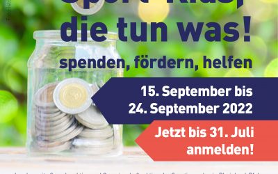 Jugendspendenaktion – Sammeln-Fördern-Helfen – Anmeldung noch bis 31. Juli 2022 möglich